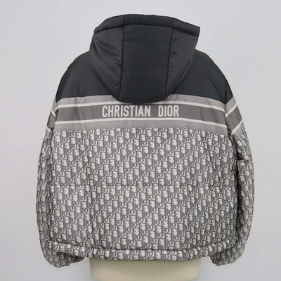 Christian Dior Grey Oblique Polyester Puffer Reversible Jacket