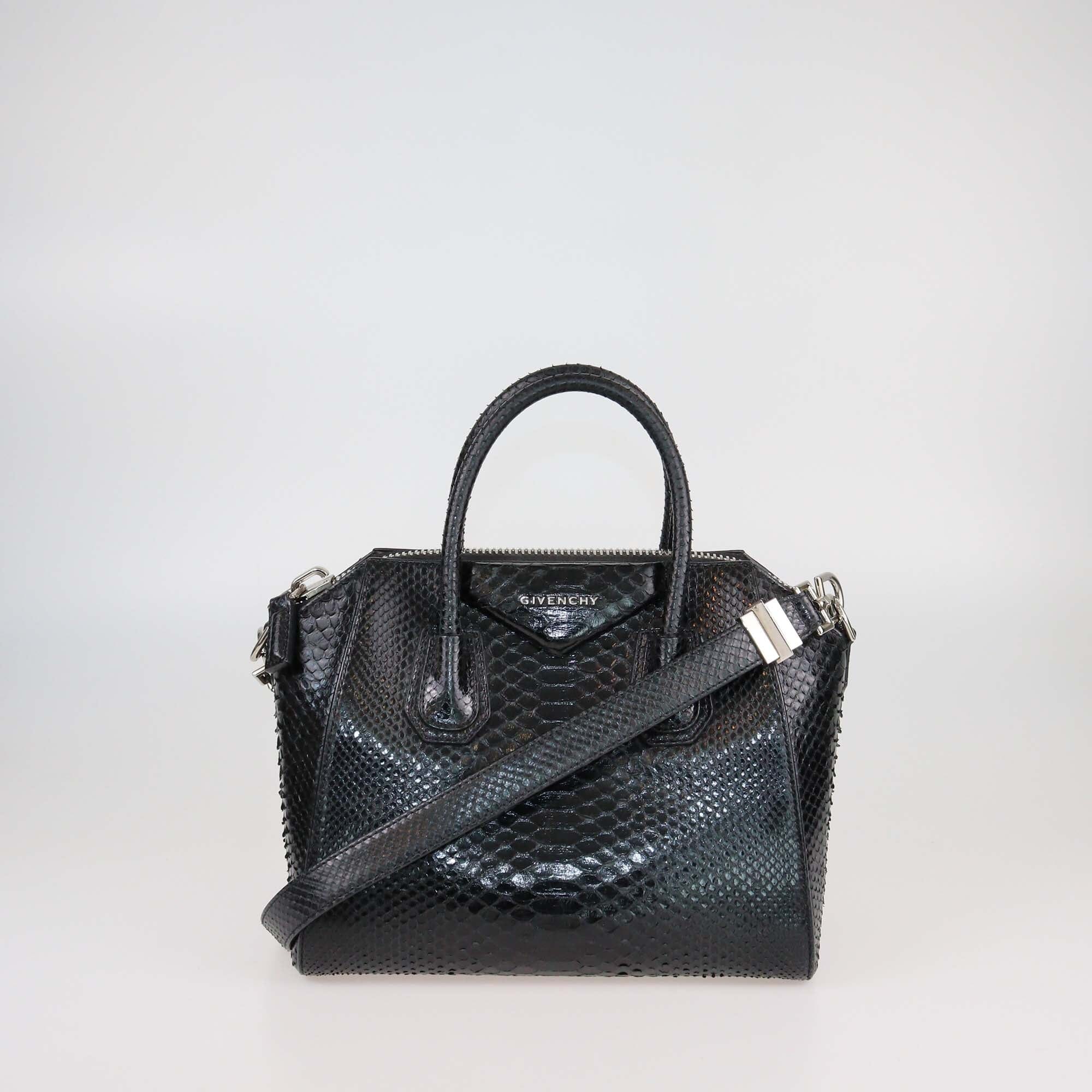 Givenchy Black Python Small Antigona Satchel Womens Givenchy 