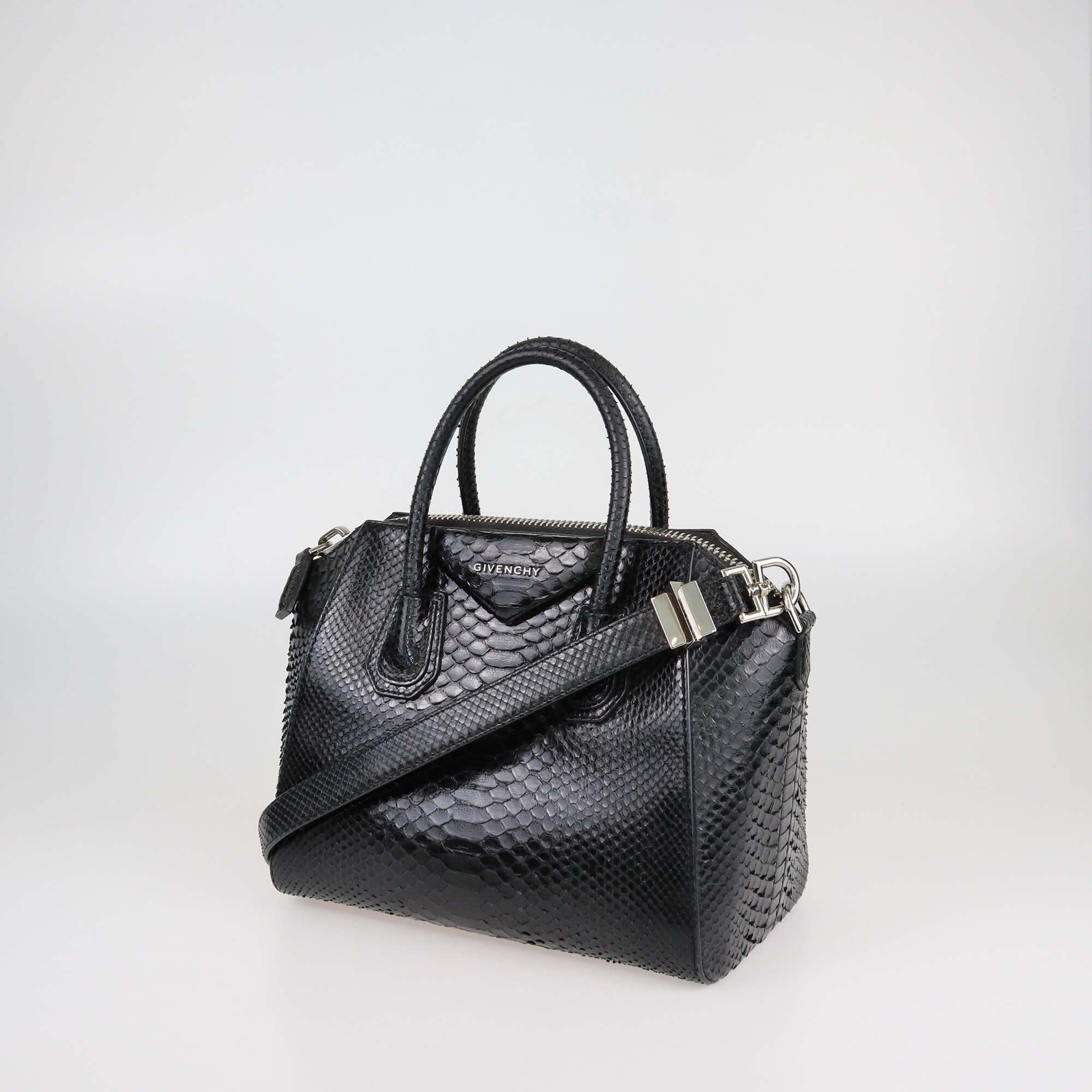 Givenchy Black Python Small Antigona Satchel Womens Givenchy 