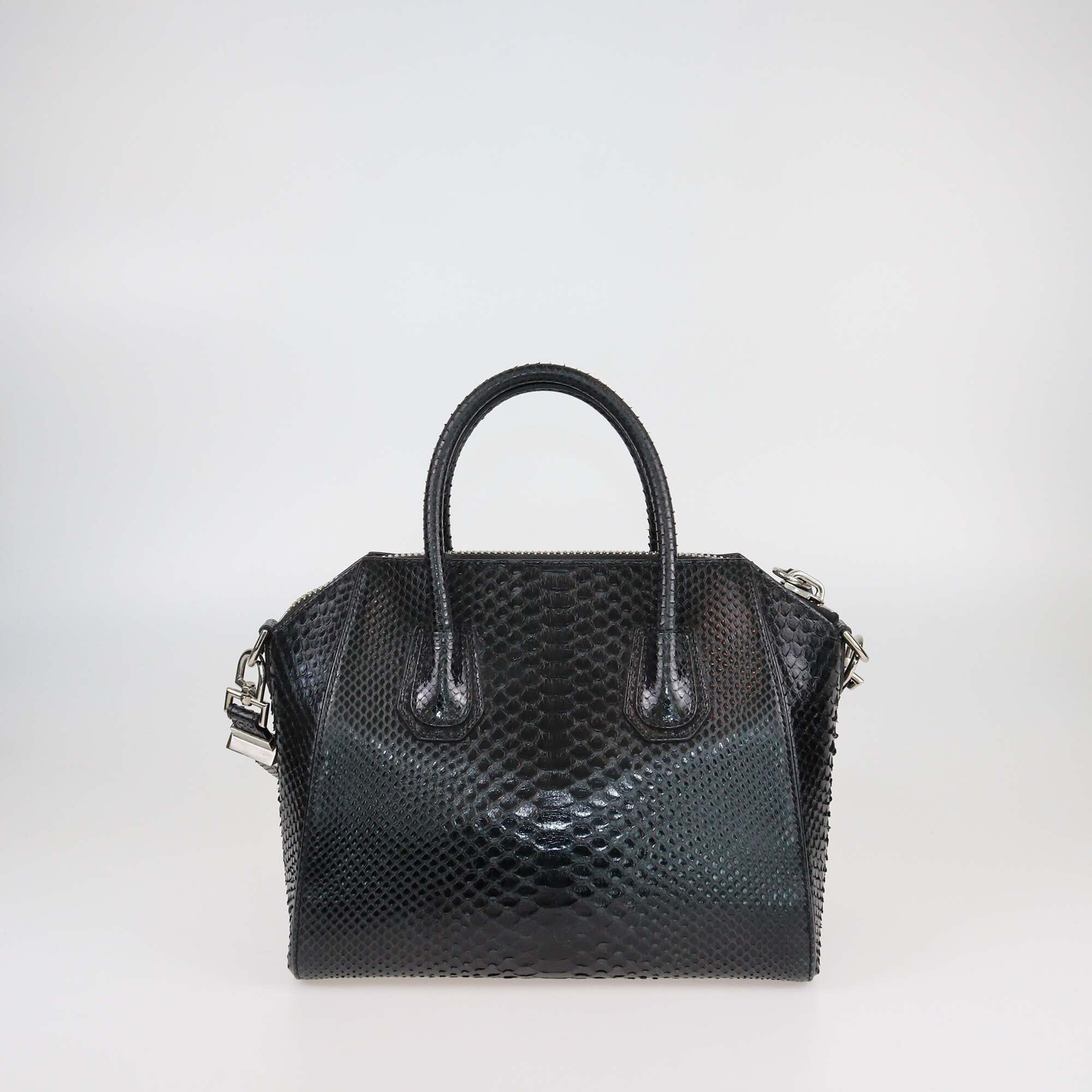 Givenchy Black Python Small Antigona Satchel Womens Givenchy 