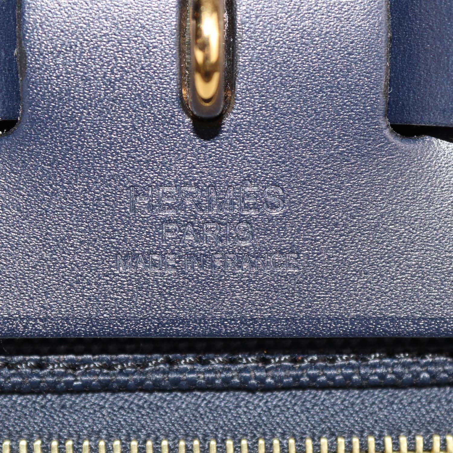 Hermes Black Canvas and Vache Hunter Leather Herbag Zip 31 Bag