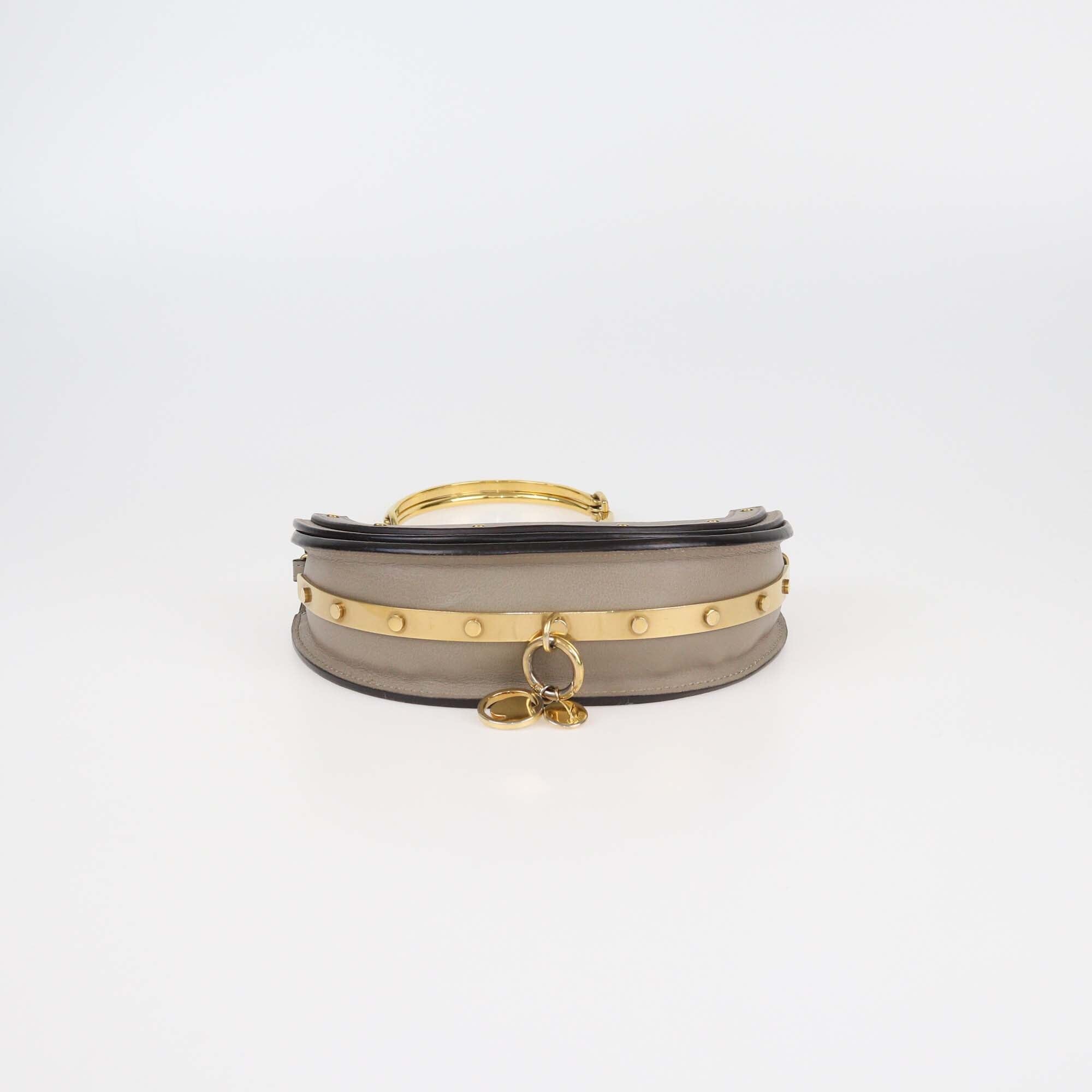 Chloe Beige Leather Nile Minaudiere Crossbody Bag Womens Chloe 
