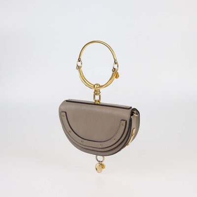 Chloe Beige Leather Nile Minaudiere Crossbody Bag Womens Chloe 