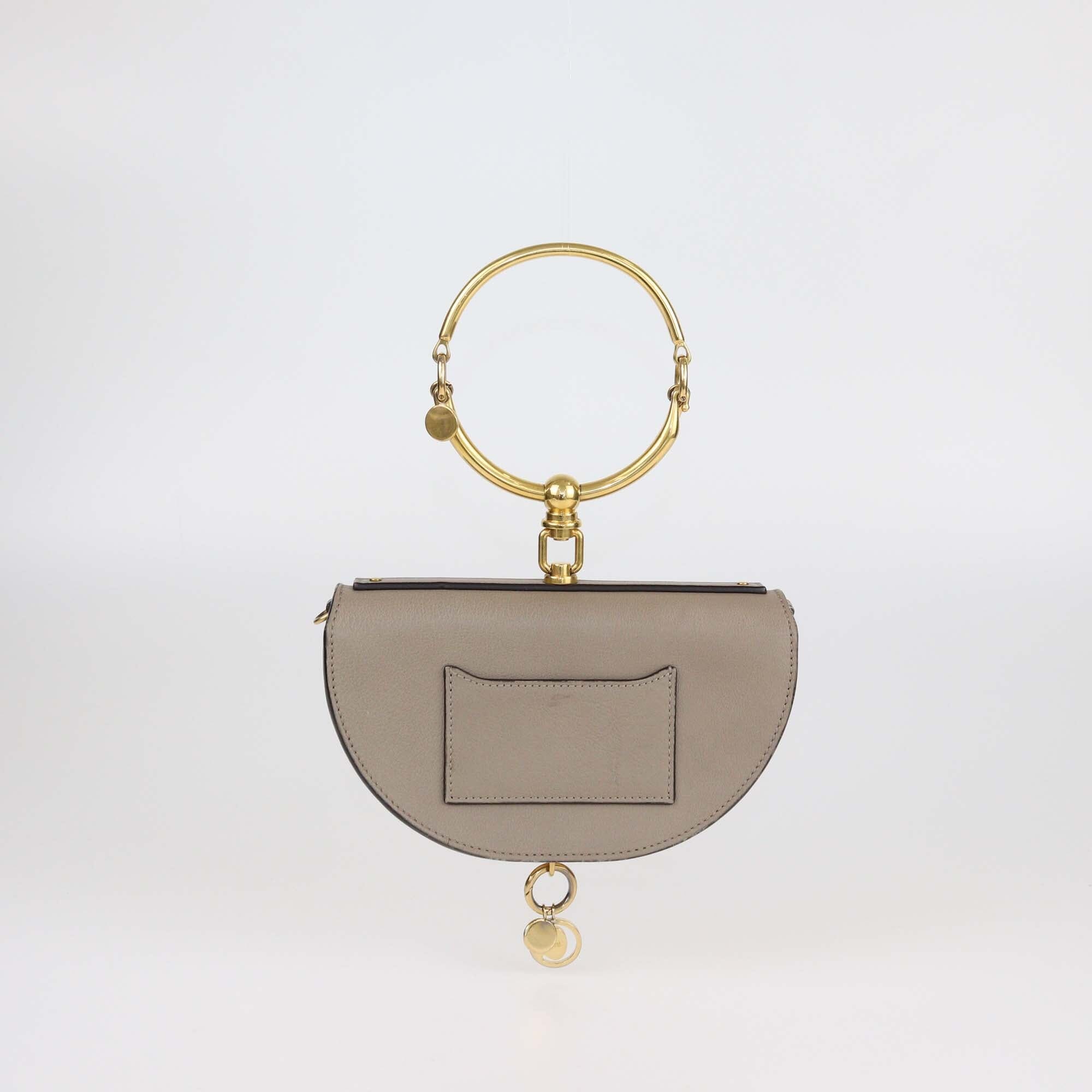 Chloe Beige Leather Nile Minaudiere Crossbody Bag Womens Chloe 
