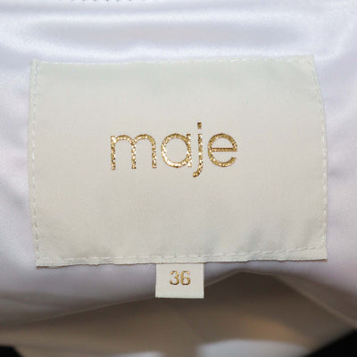 Maje White/Multicolor Polyester Floral Embroidered Bomber Jacket
