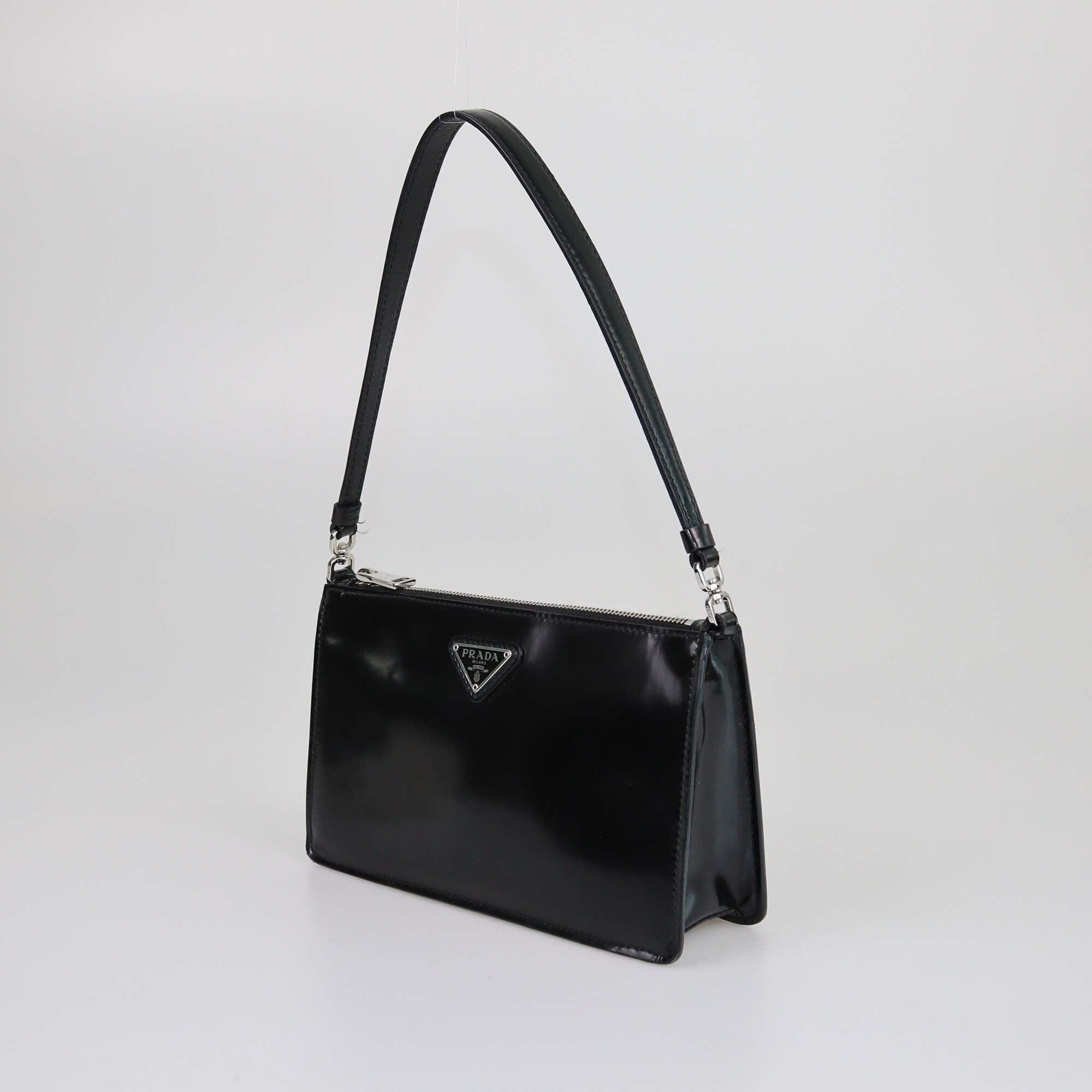 Prada Black Brushed Mini Bag Womens Prada 