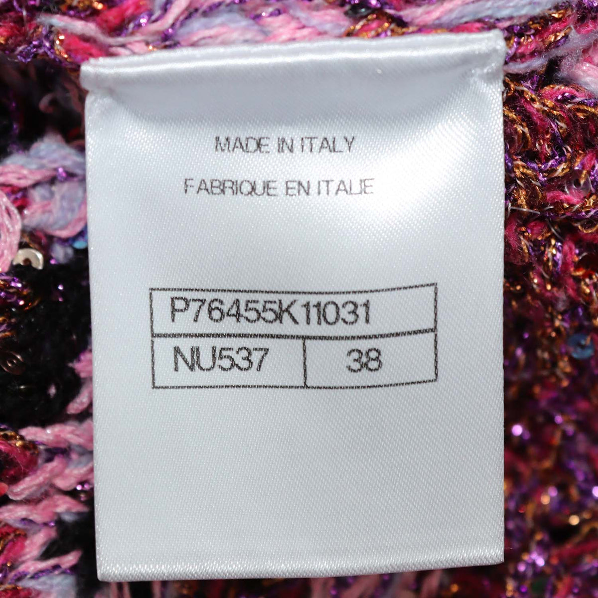 Chanel Multicolor Sequins Blend Cashmere Palm Striped Cardigan