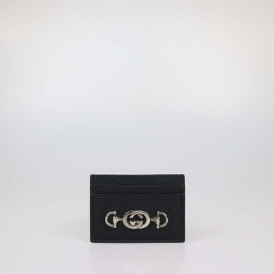 Gucci Black Leather Zumi Card Holder
