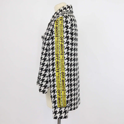 Off-White Black/White Wool Houndstooth Jacket
