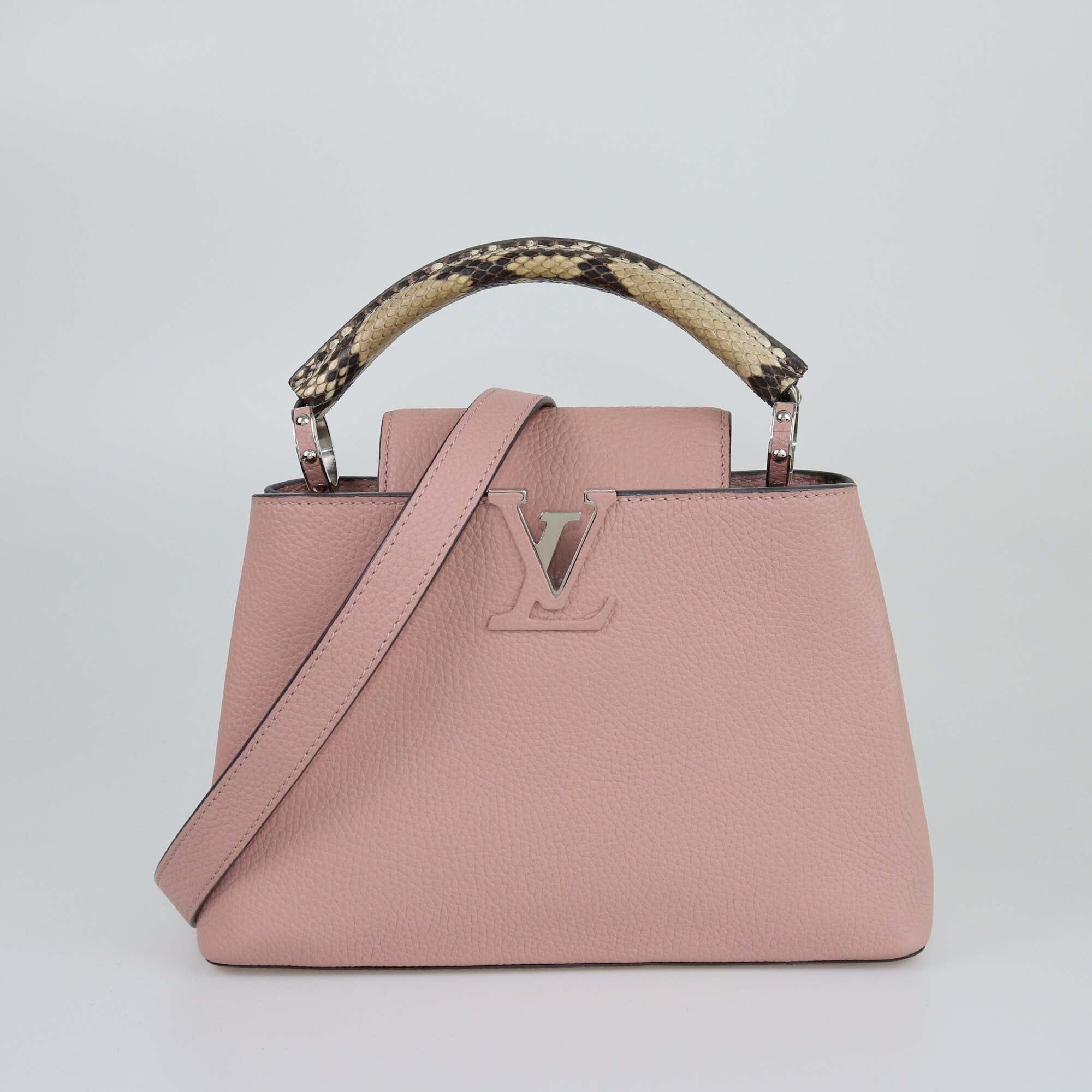 Louis Vuitton Old Rose/Beige Taurillon Capucines BB Bag Womens Louis Vuitton 