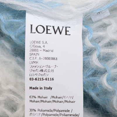 Loewe Blue, White Blend Mohair Anagram Striped Sweater