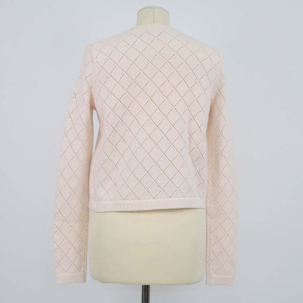 Zimmermann Light Beige Wool Pointelle Knit Cardigan