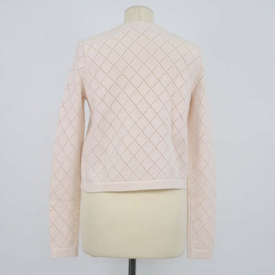 Zimmermann Light Beige Wool Pointelle Knit Cardigan