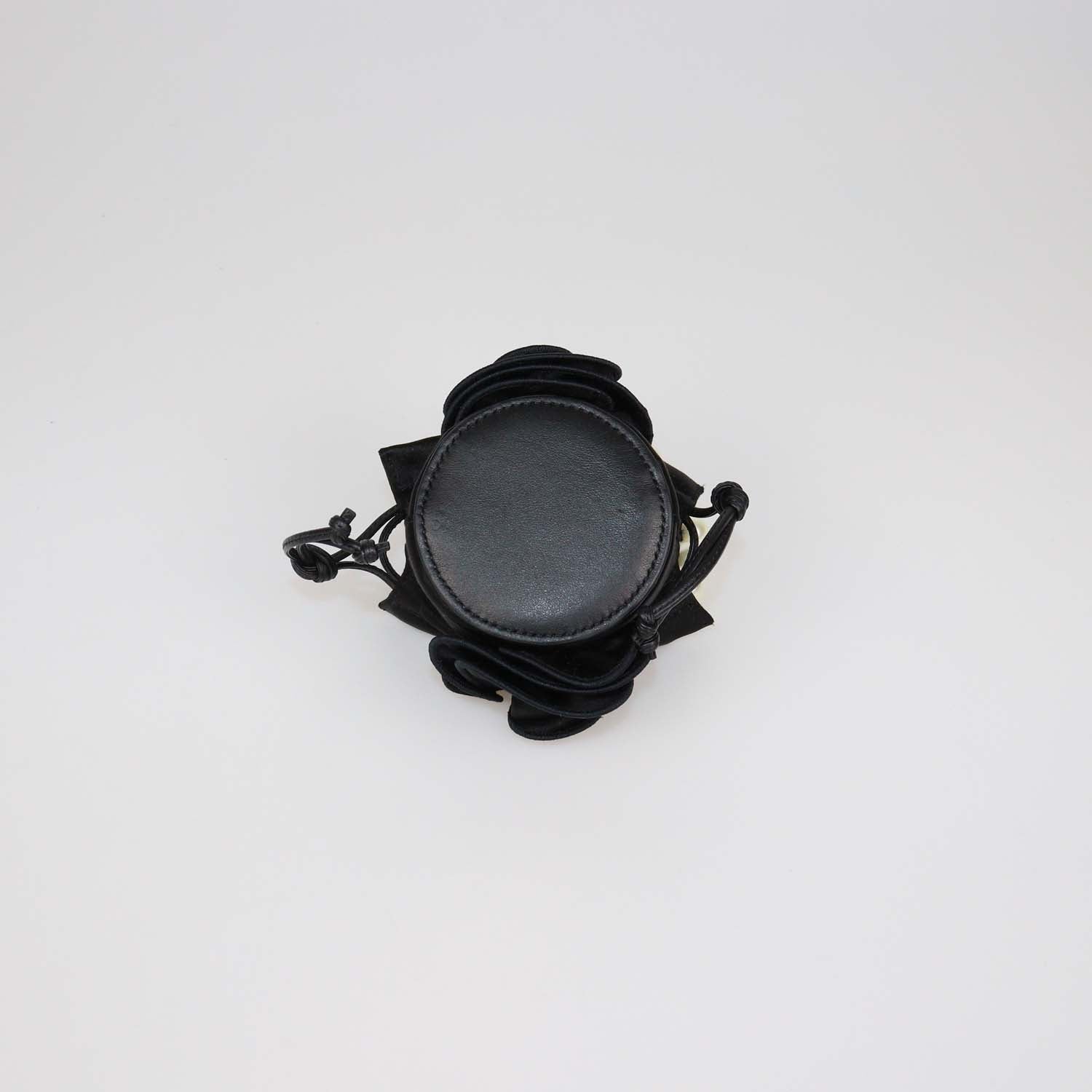 Magda Butrym Black Satin Micro Pearl Magda Evening Bag