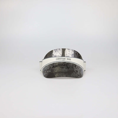 Christian Dior White/Grey Mirrored Toile de Jouy DiorClub V1U Visor