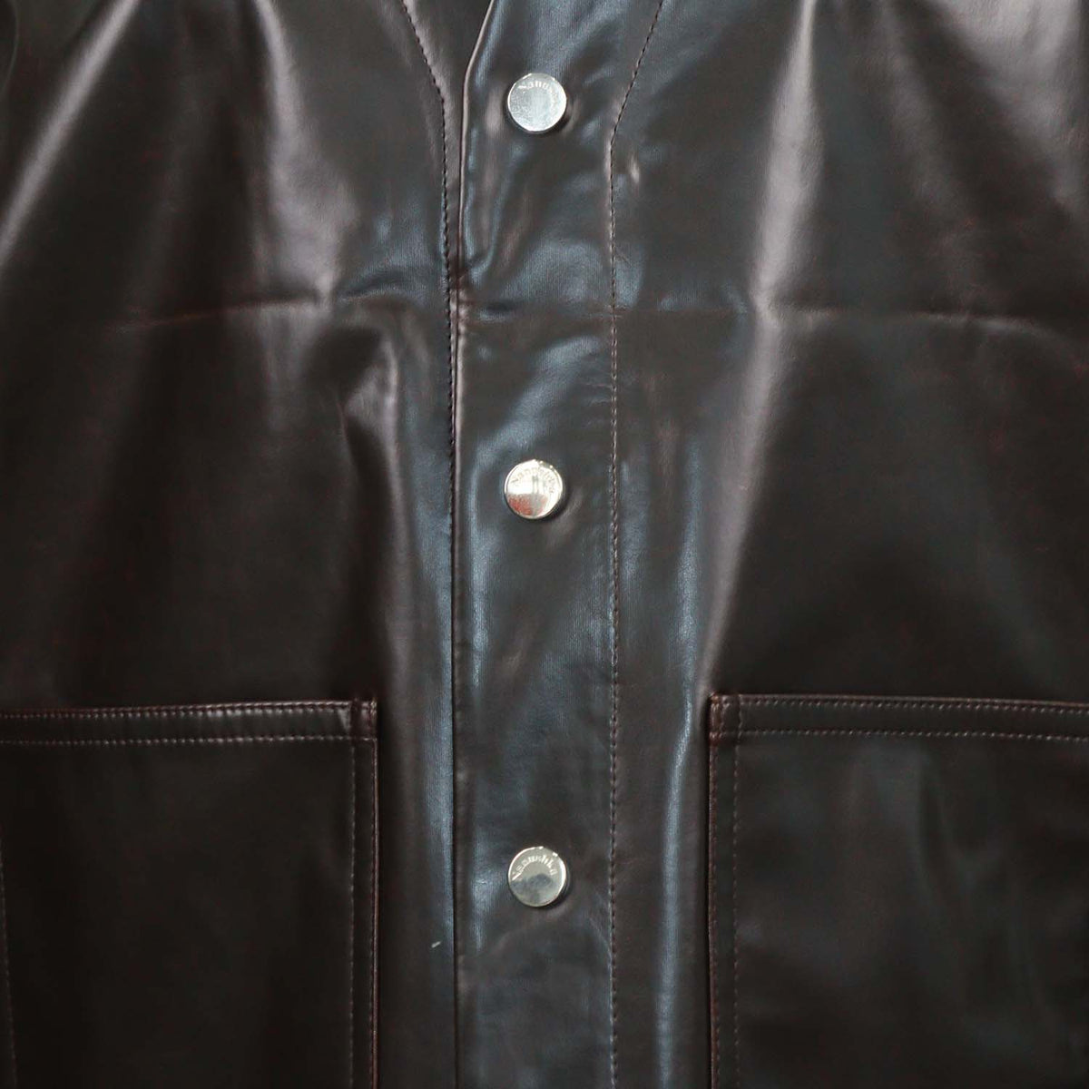 Nanushka Brown Faux Leather Edee Jacket