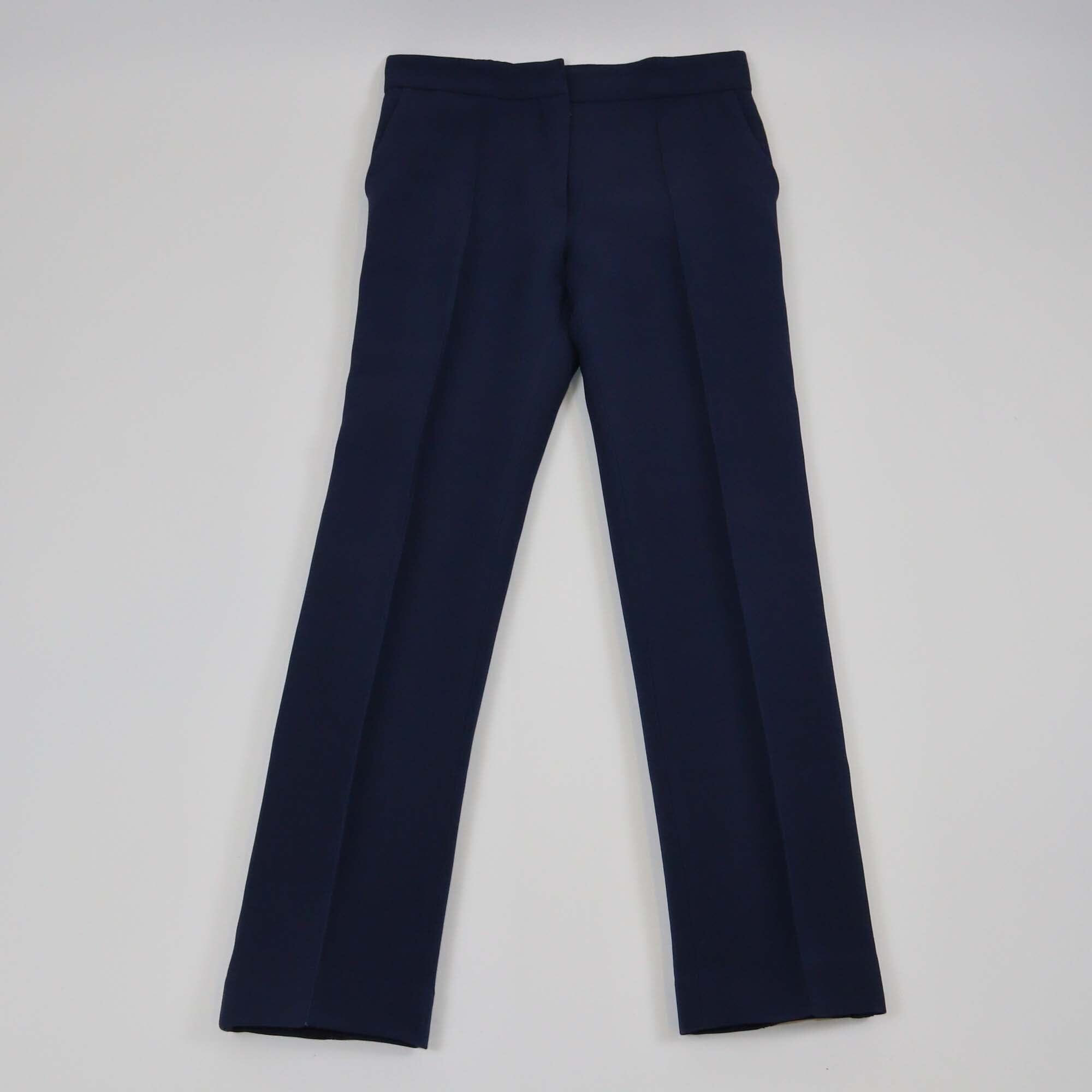 Christian Dior Navy Blue Stich Midle Leg Pants Womens Christian Dior 