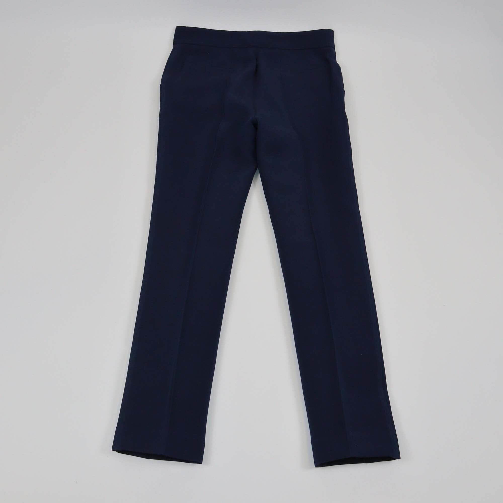 Christian Dior Navy Blue Stich Midle Leg Pants Womens Christian Dior 