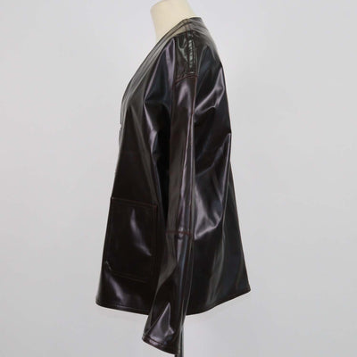 Nanushka Brown Faux Leather Edee Jacket