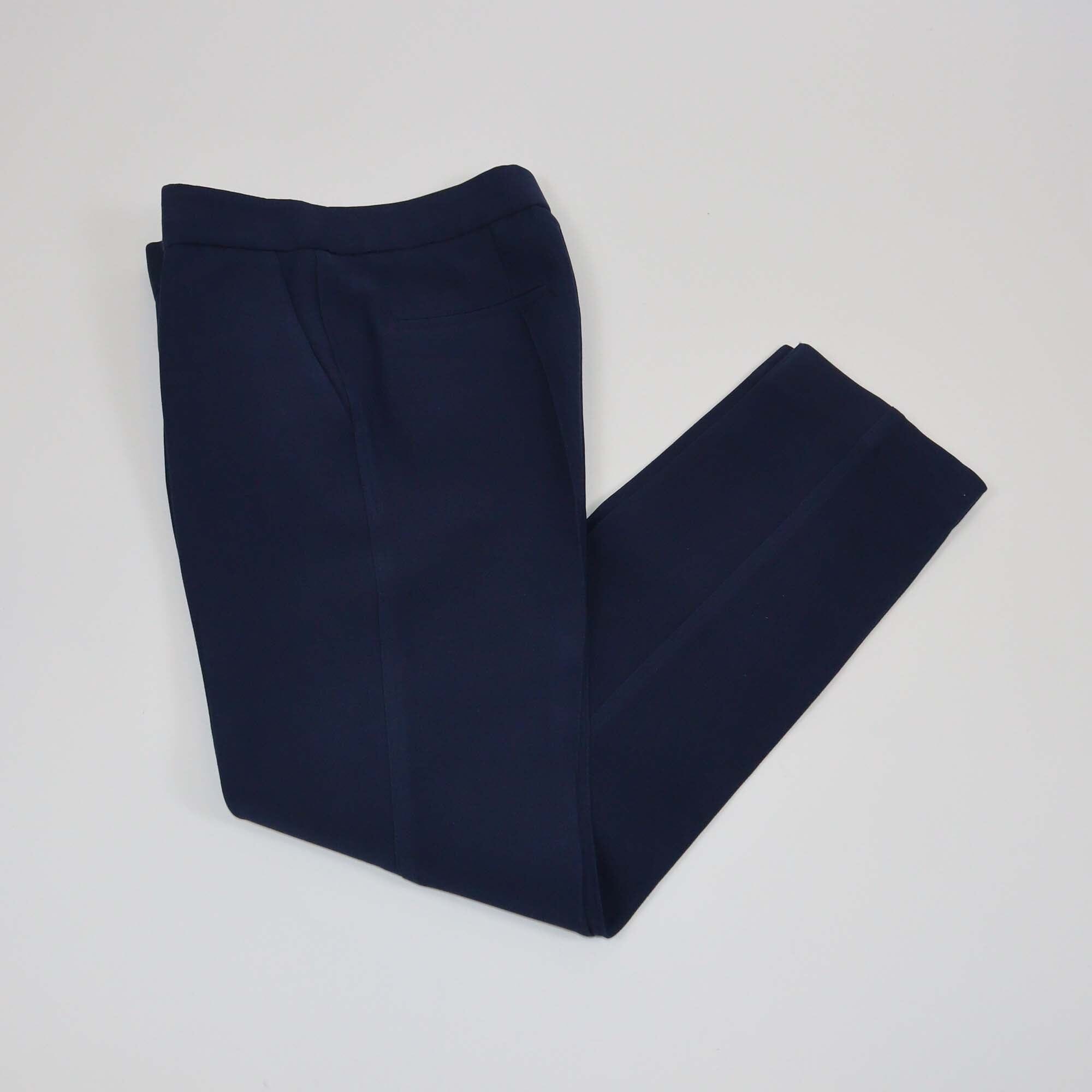 Christian Dior Navy Blue Stich Midle Leg Pants Womens Christian Dior 