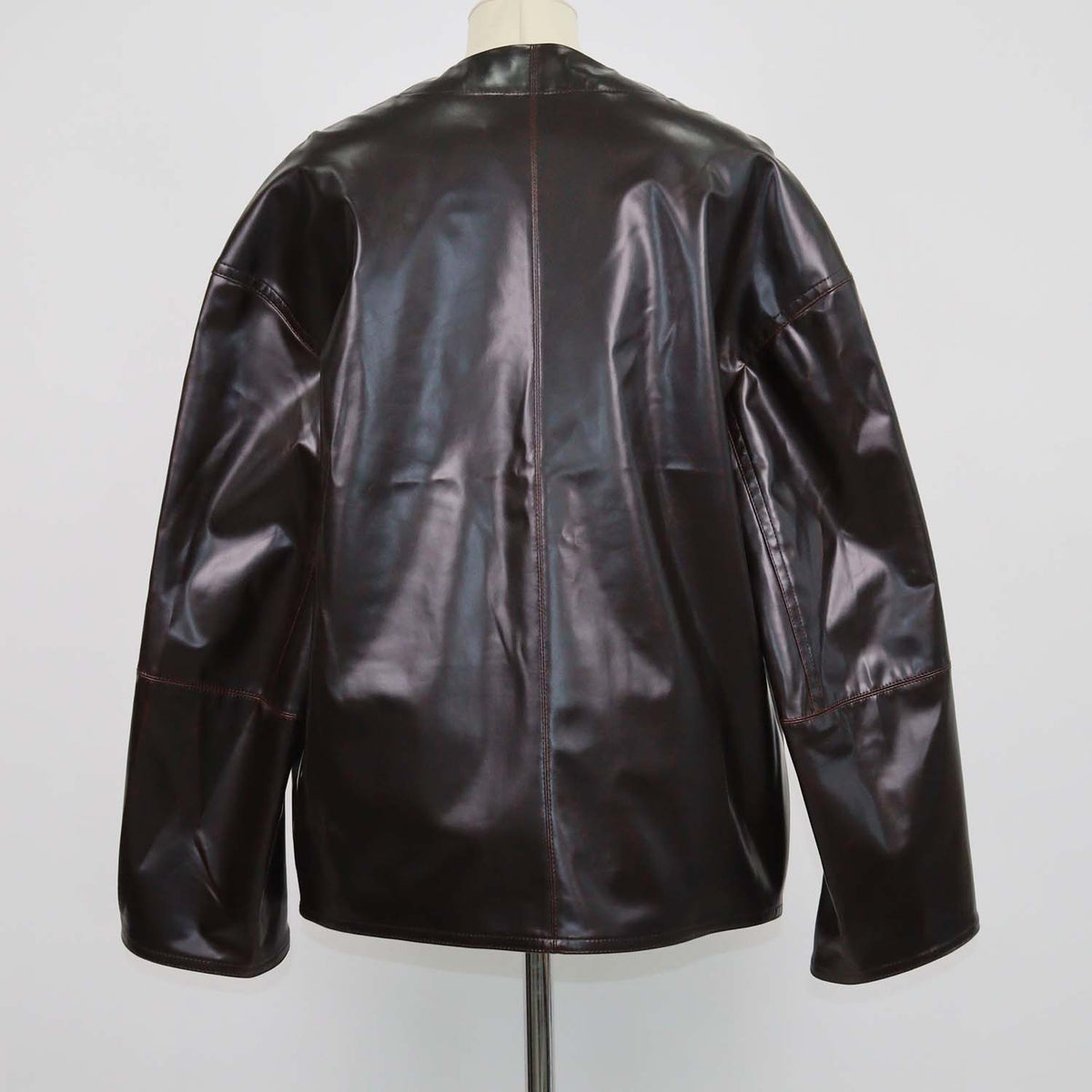Nanushka Brown Faux Leather Edee Jacket