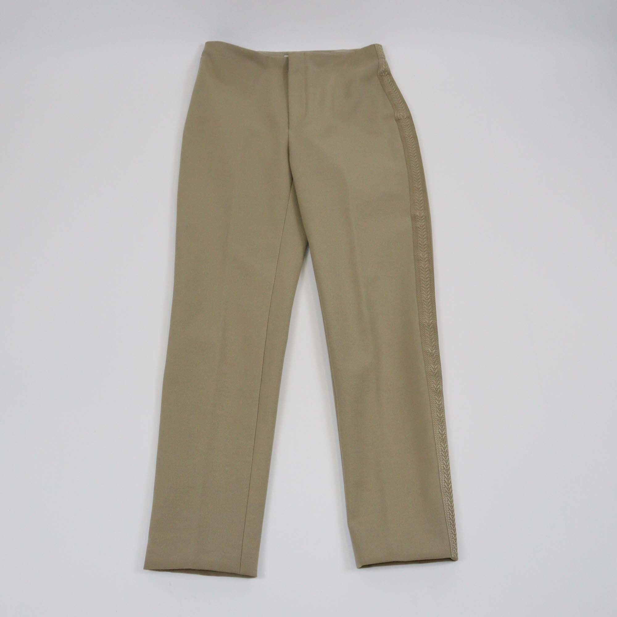 Christian Dior Brown Straight Leg Cut Tailored Trousers Womens Christian Dior 