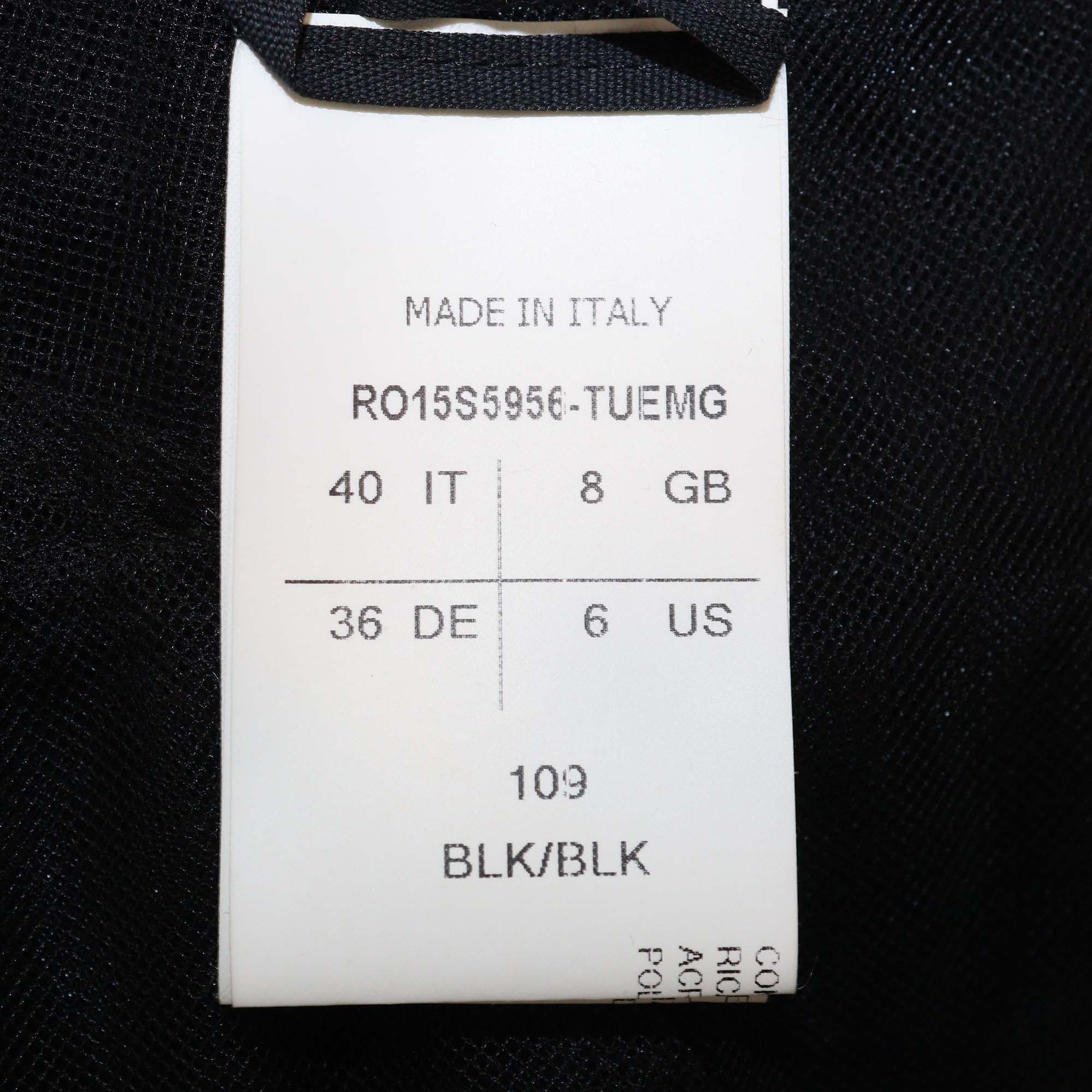 Rick Owens Black Mesh Messiah Embroidered See Through Sleeveless Jacket