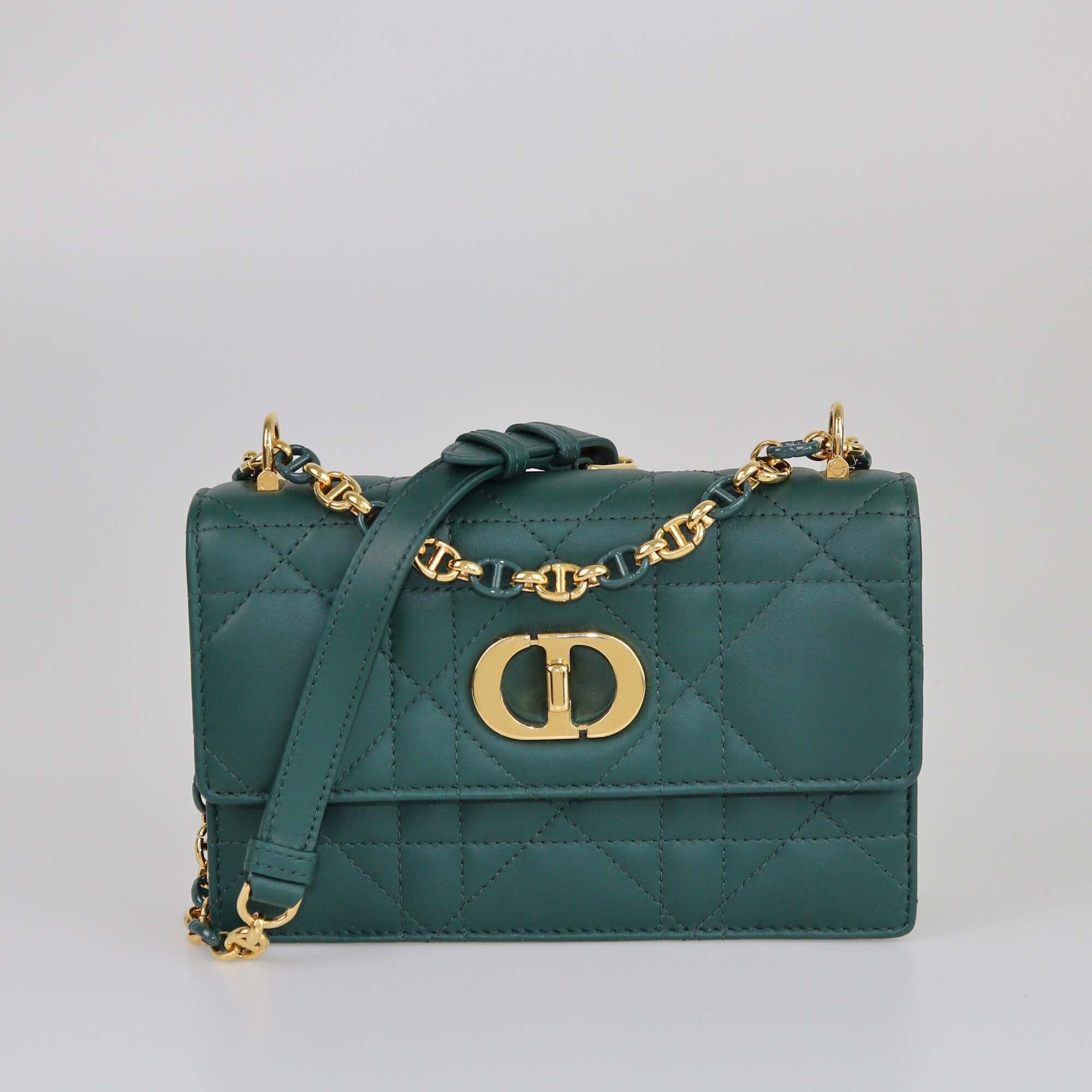 Christian Green Macrocannage Mini Miss Caro Shoulder Bag Womens Christian Dior 