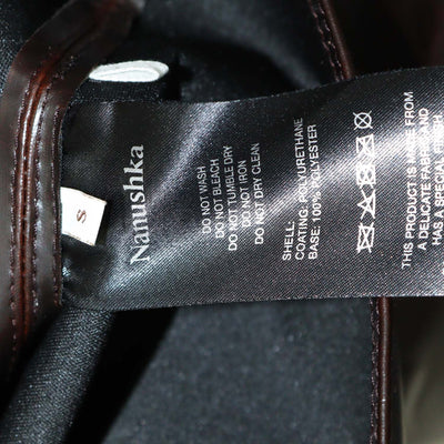 Nanushka Brown Faux Leather Edee Jacket
