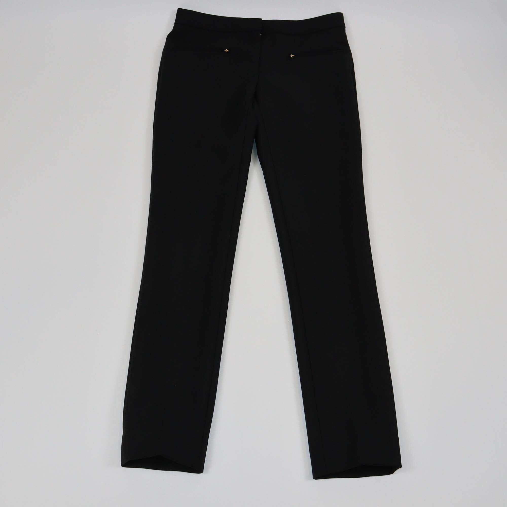 Christian Dior Black Zip Pocket Detail Trouser Womens Christian Dior 