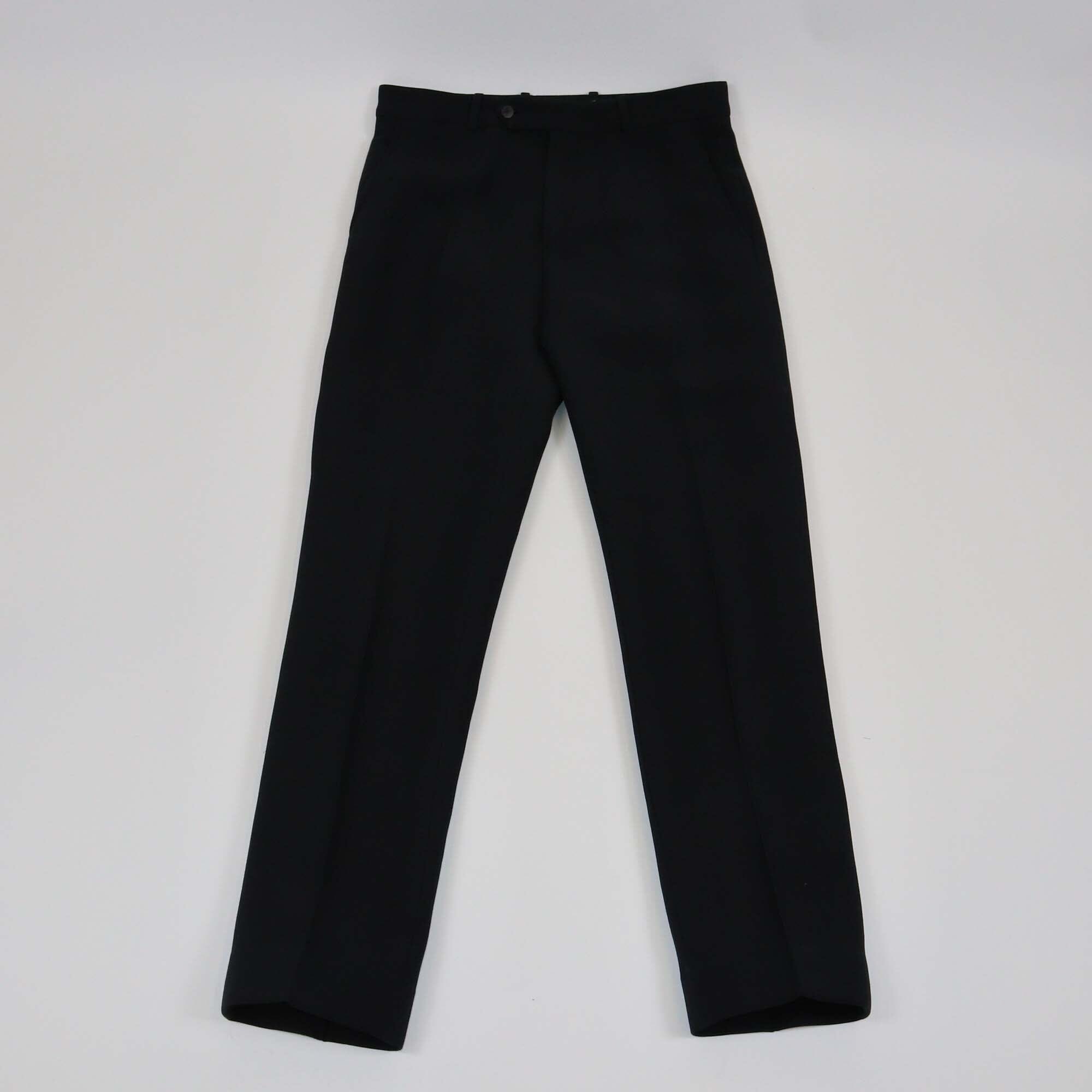 Christian Dior Black Contrast Waist Trim Trousers Womens Christian Dior 