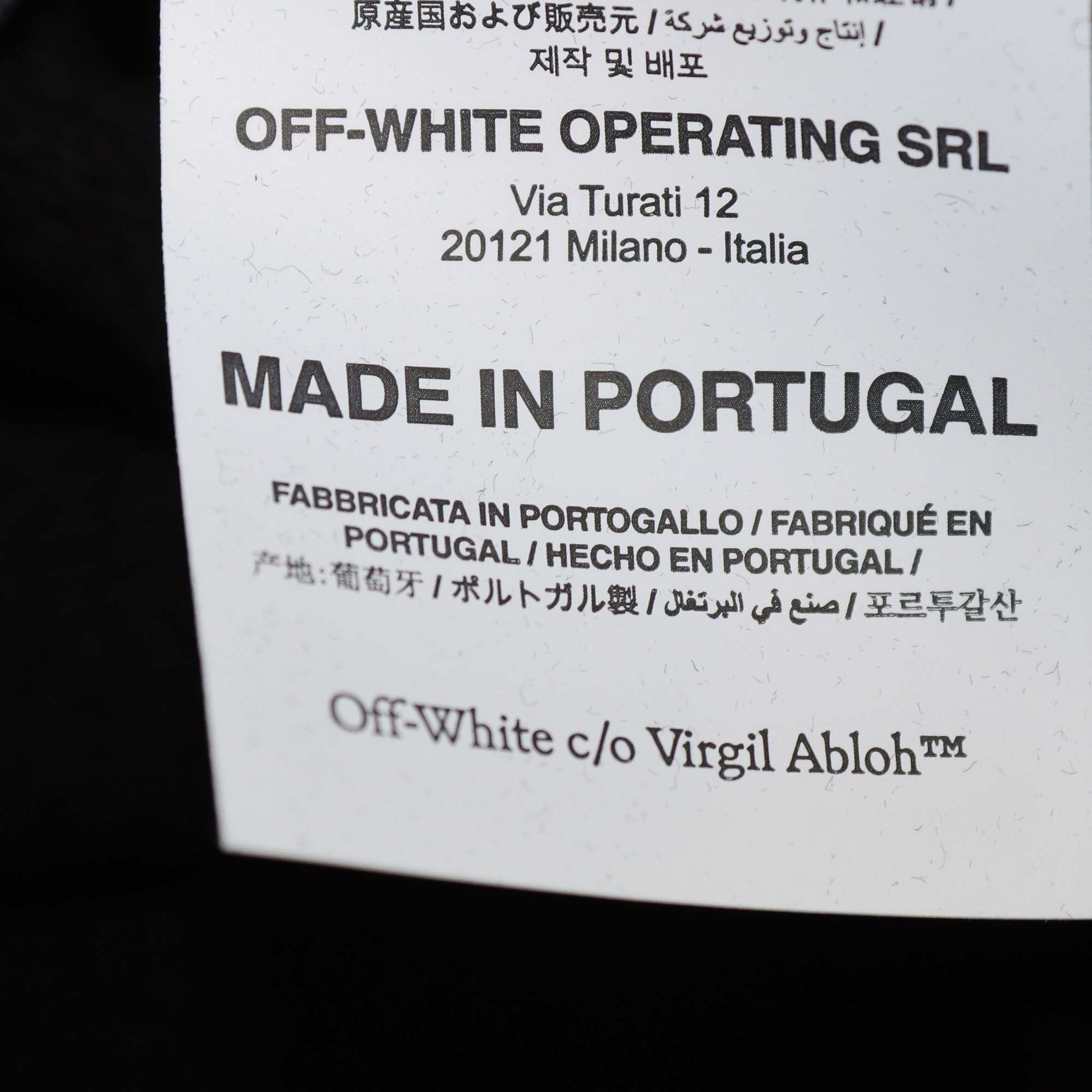 Off-White Black Cotton Logo Print Cropped Hoodie