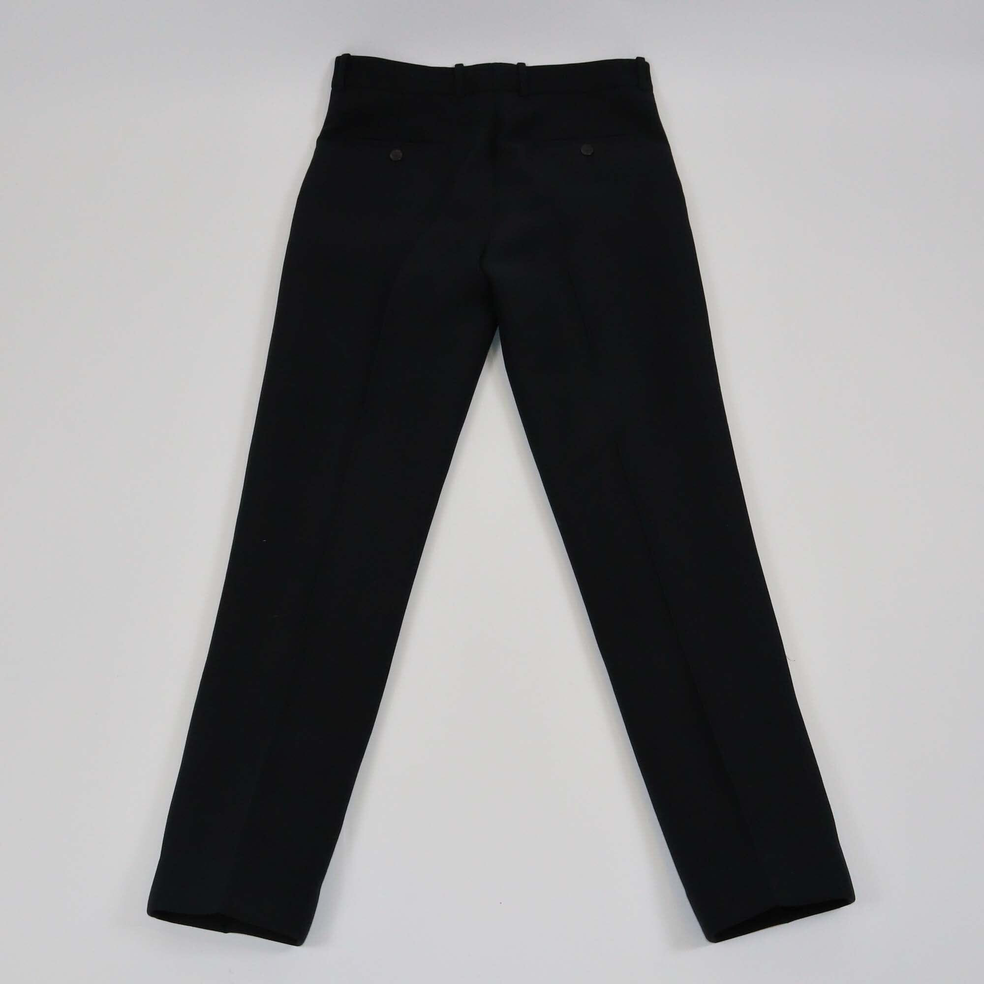 Christian Dior Black Contrast Waist Trim Trousers Womens Christian Dior 