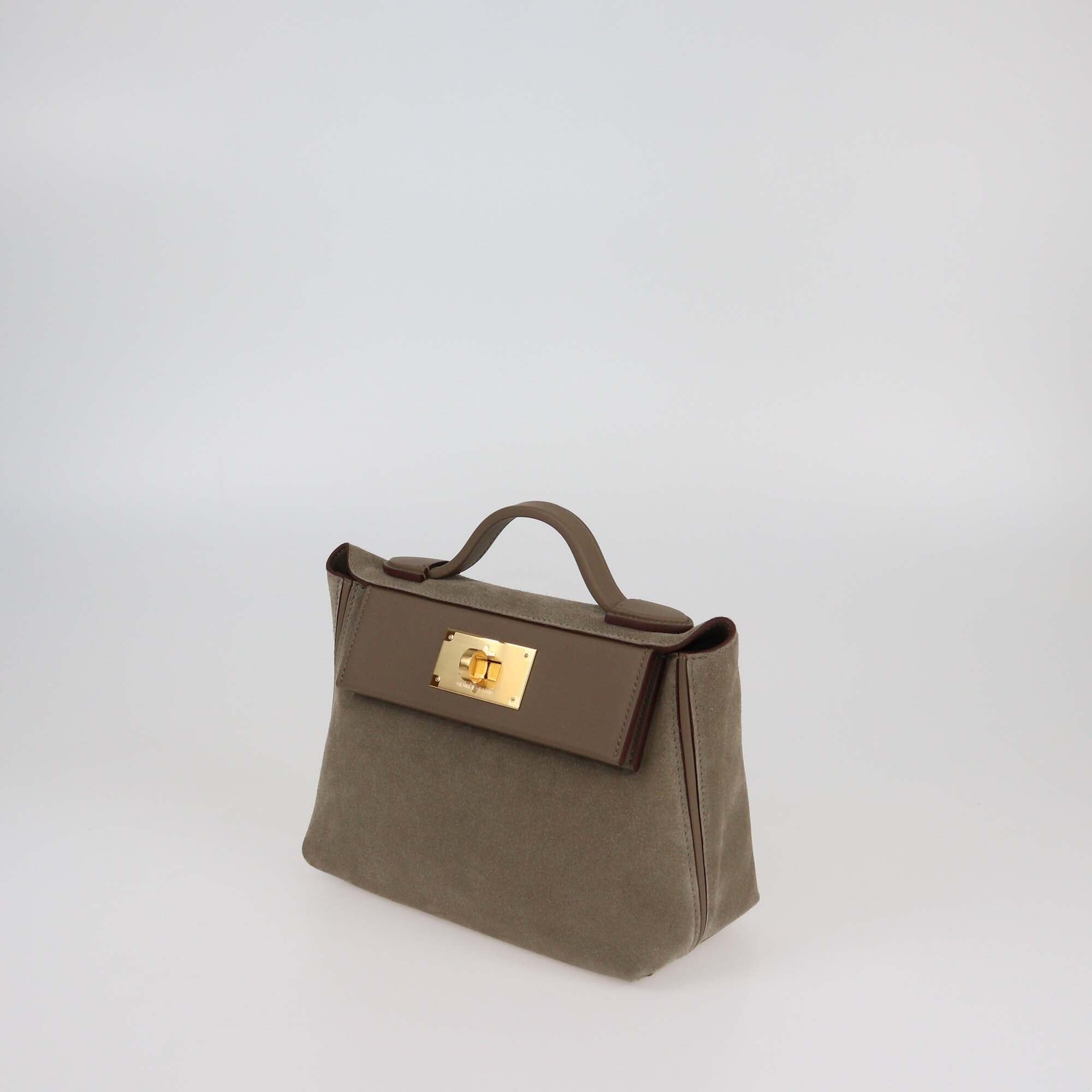 Hermes Etoupe/Gris caillou Grizzly and Swift Leather 24/24 21 Bag Womens Hermes 