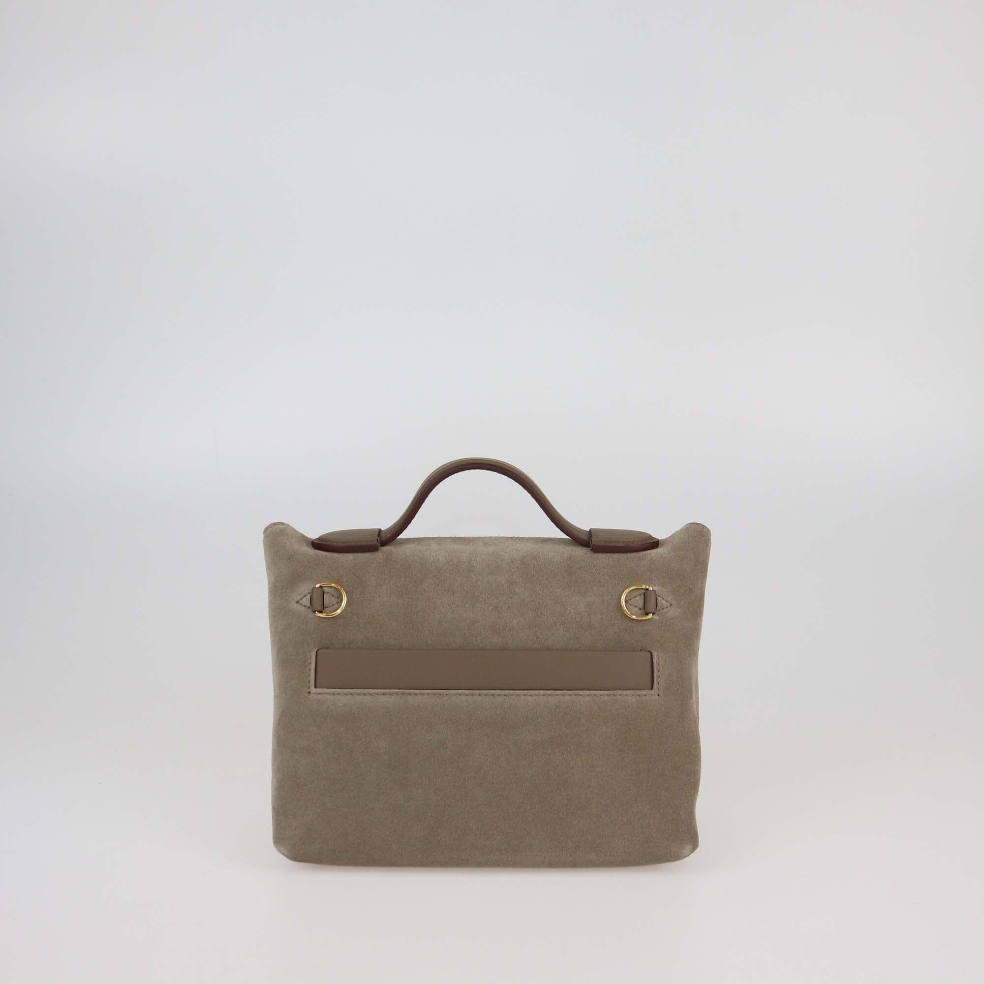 Hermes Etoupe/Gris caillou Grizzly and Swift Leather 24/24 21 Bag Womens Hermes 
