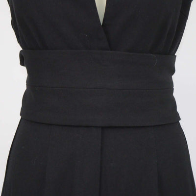 Odd Muse Black Sleeveless Belted Jumpsuit