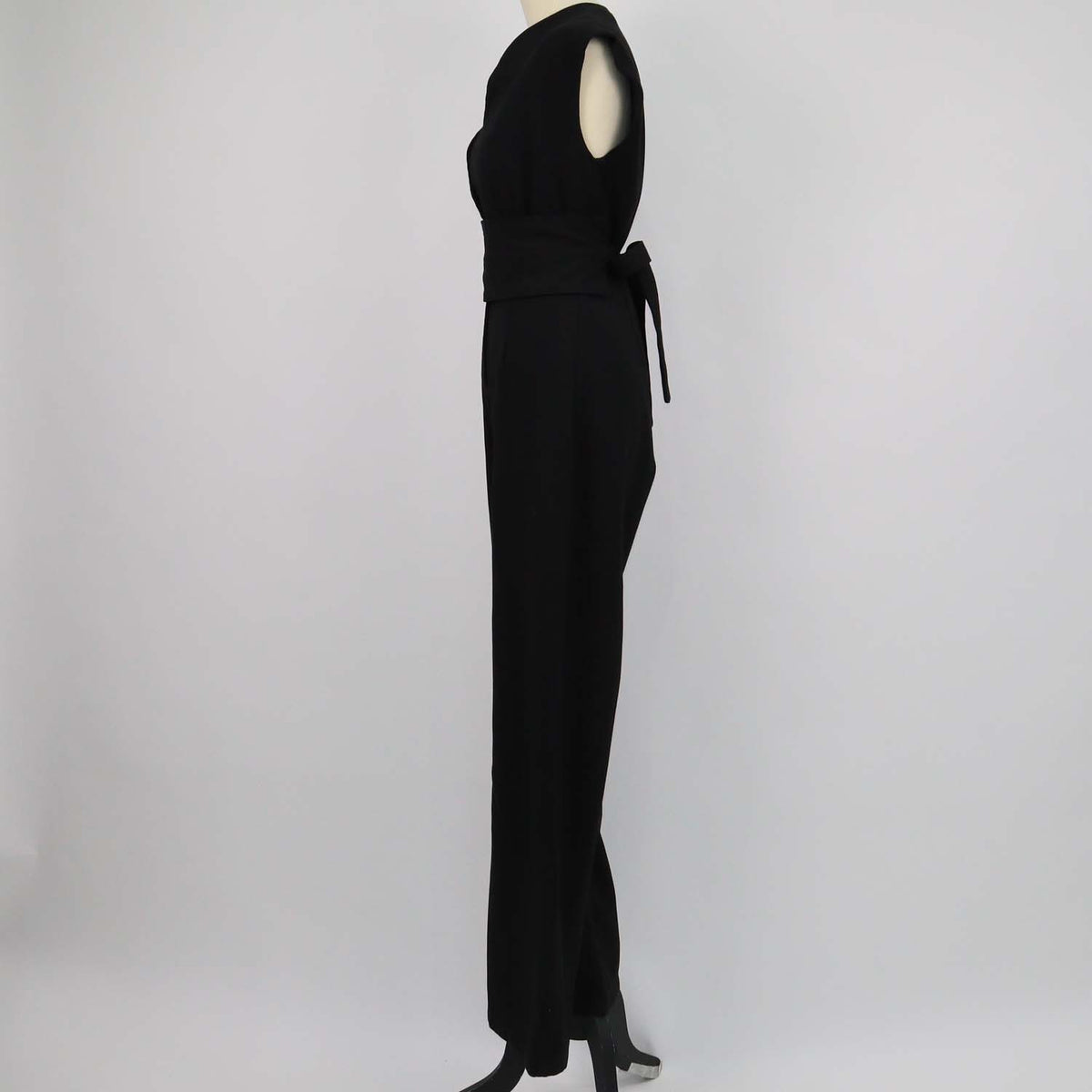 Odd Muse Black Sleeveless Belted Jumpsuit