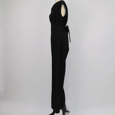 Odd Muse Black Sleeveless Belted Jumpsuit