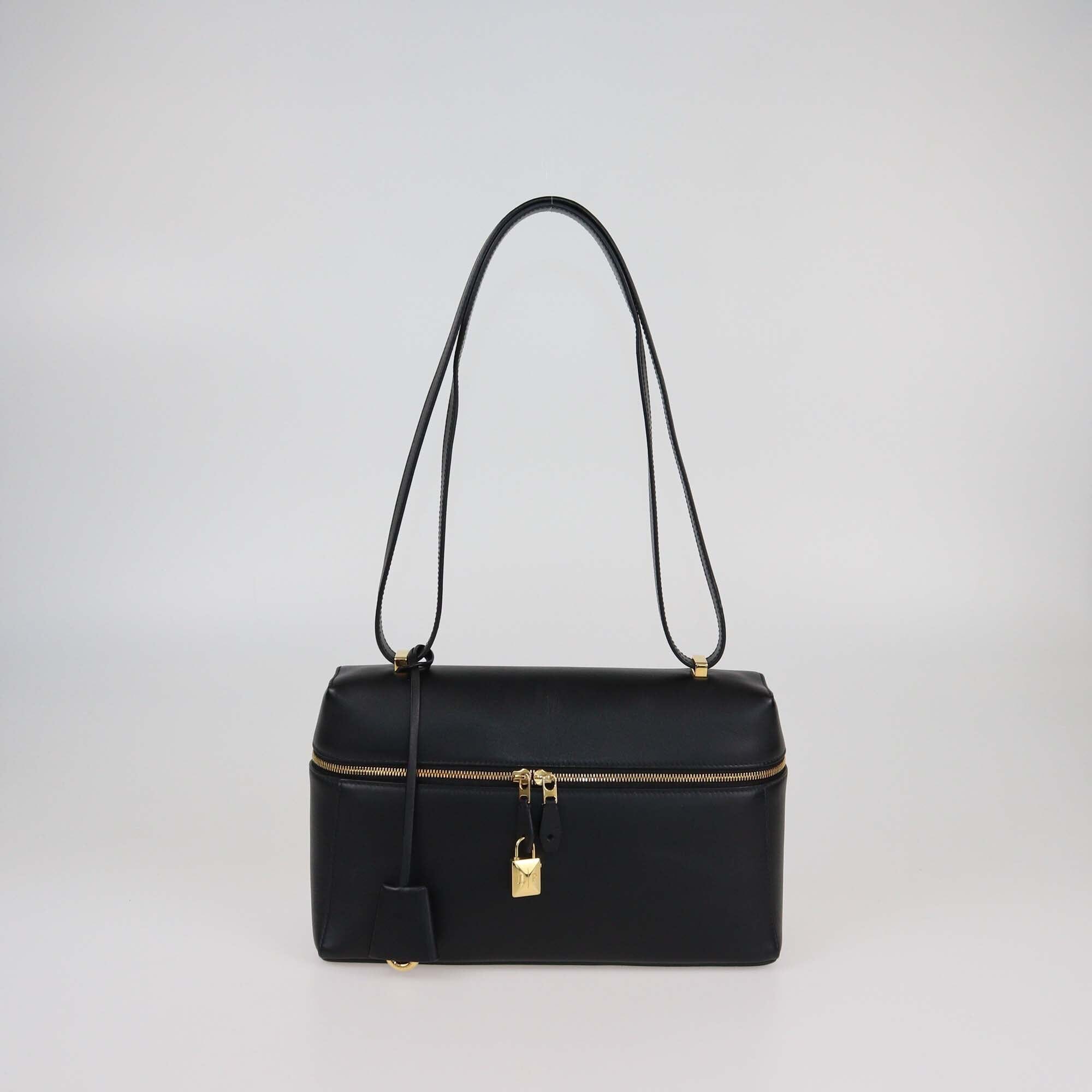 Loro Piana Black Leather Extra Pocket L27 Bag Womens Loro Piana 