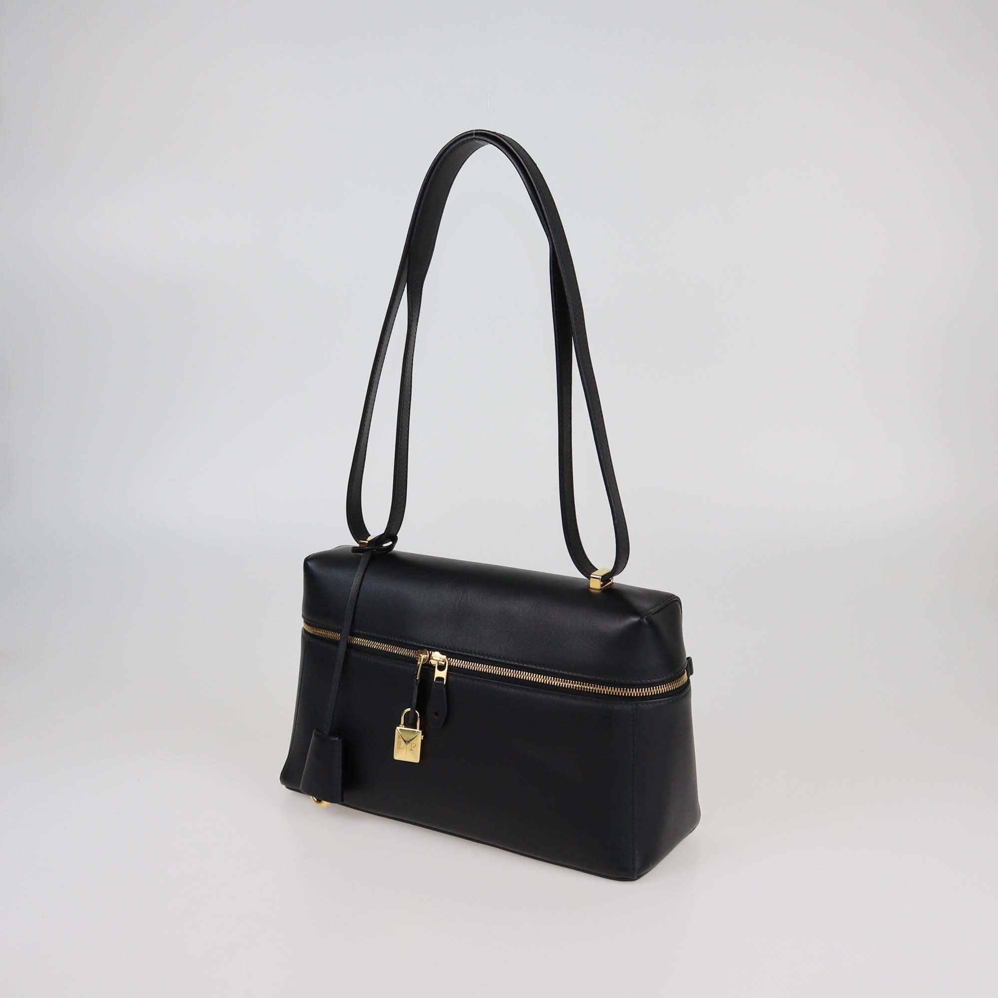 Loro Piana Black Leather Extra Pocket L27 Bag Womens Loro Piana 