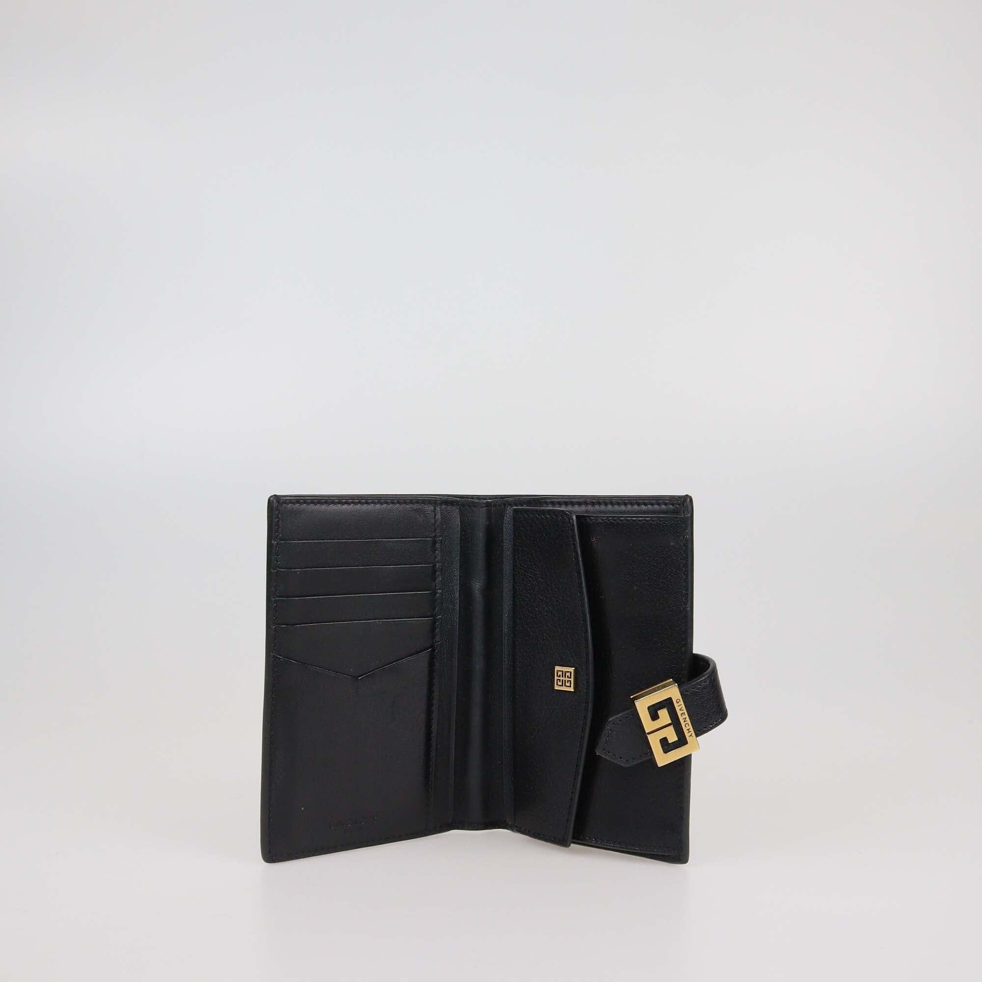 Givenchy Black Diamond Quilt Leather GV3 Wallet Womens Givenchy 