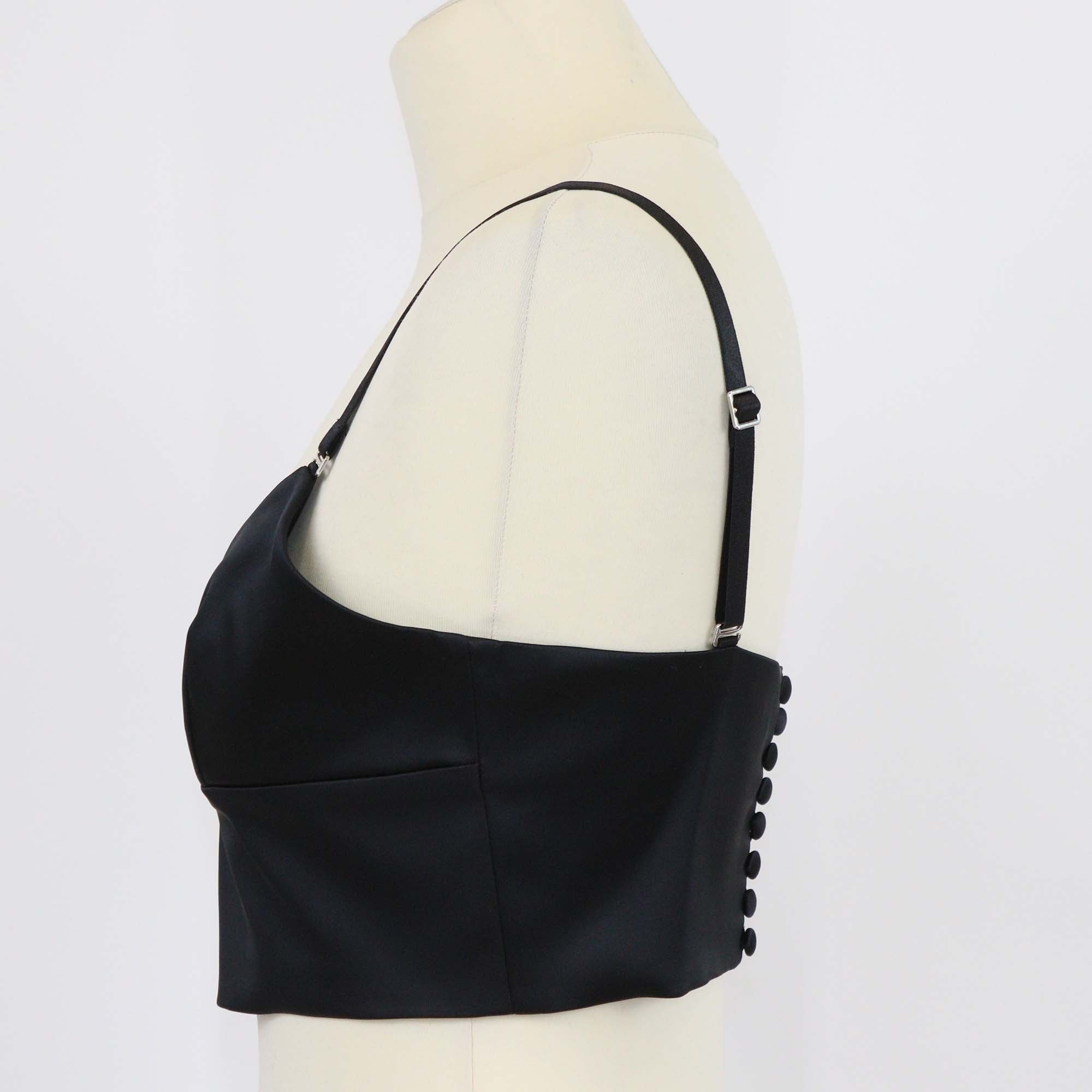 Magda Butrym Black Blend Fabric Bralette Top