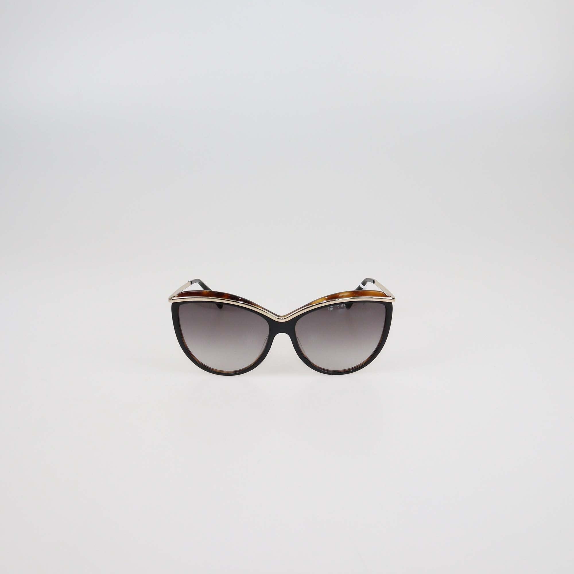 Longchamp Havana/Black Gradient Cat Eye Sunglasses Womens Longchamp 
