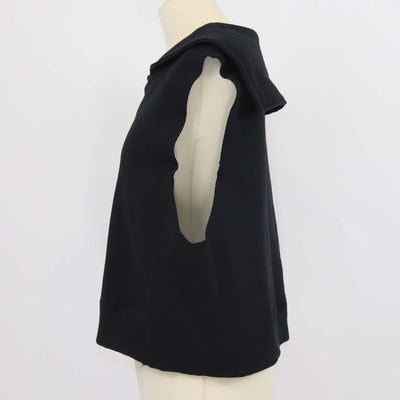 Miu Miu Black Cotton Fleece Sleeveless Sweatshirt