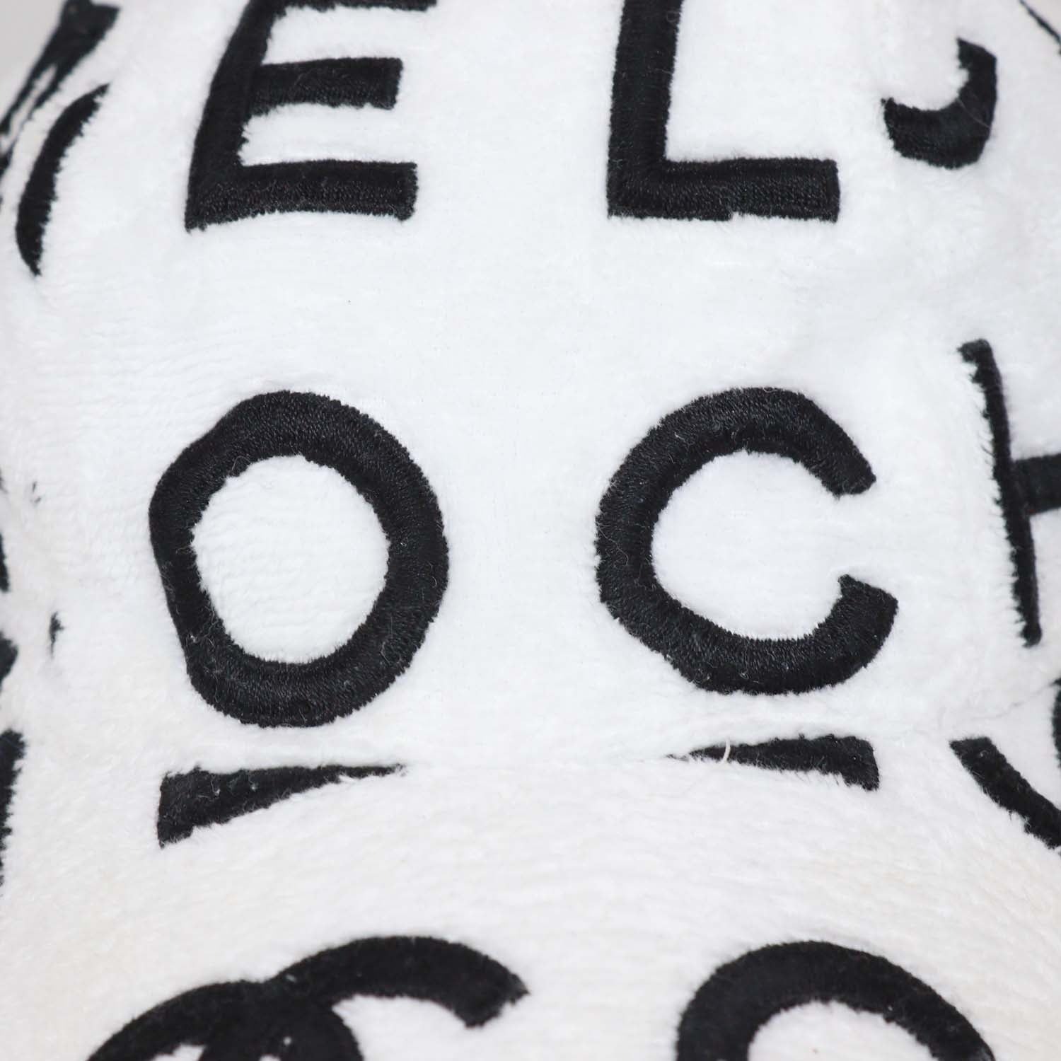 Chanel White/Black Cotton Coco Baseball Cap