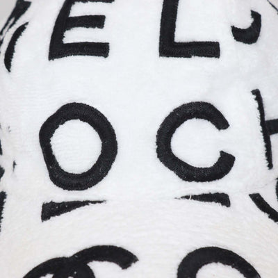 Chanel White/Black Cotton Coco Baseball Cap