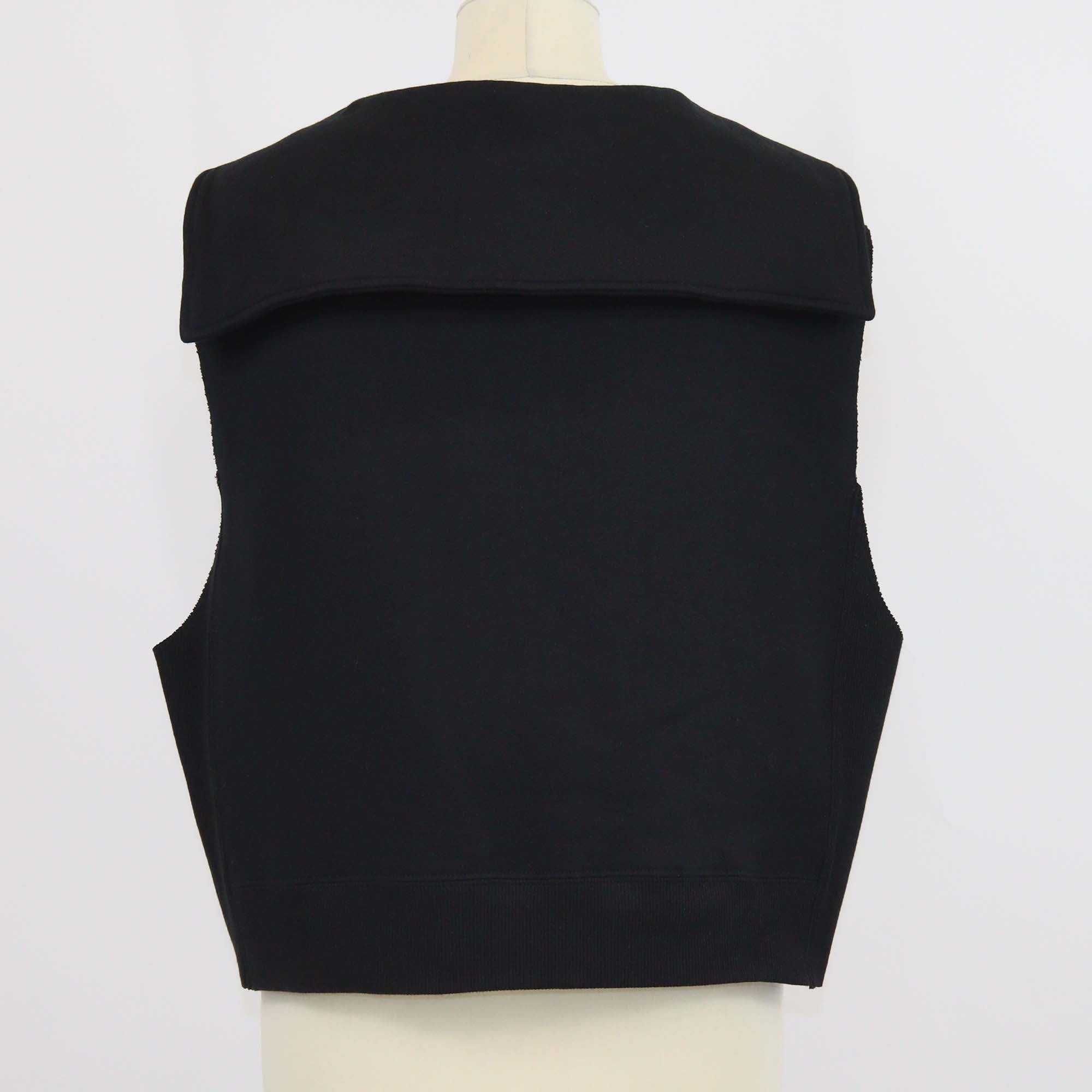 Miu Miu Black Cotton Fleece Sleeveless Sweatshirt