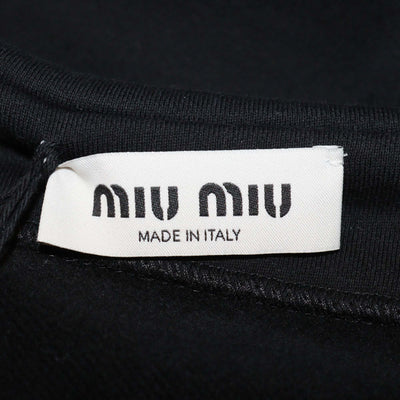 Miu Miu Black Cotton Fleece Sleeveless Sweatshirt