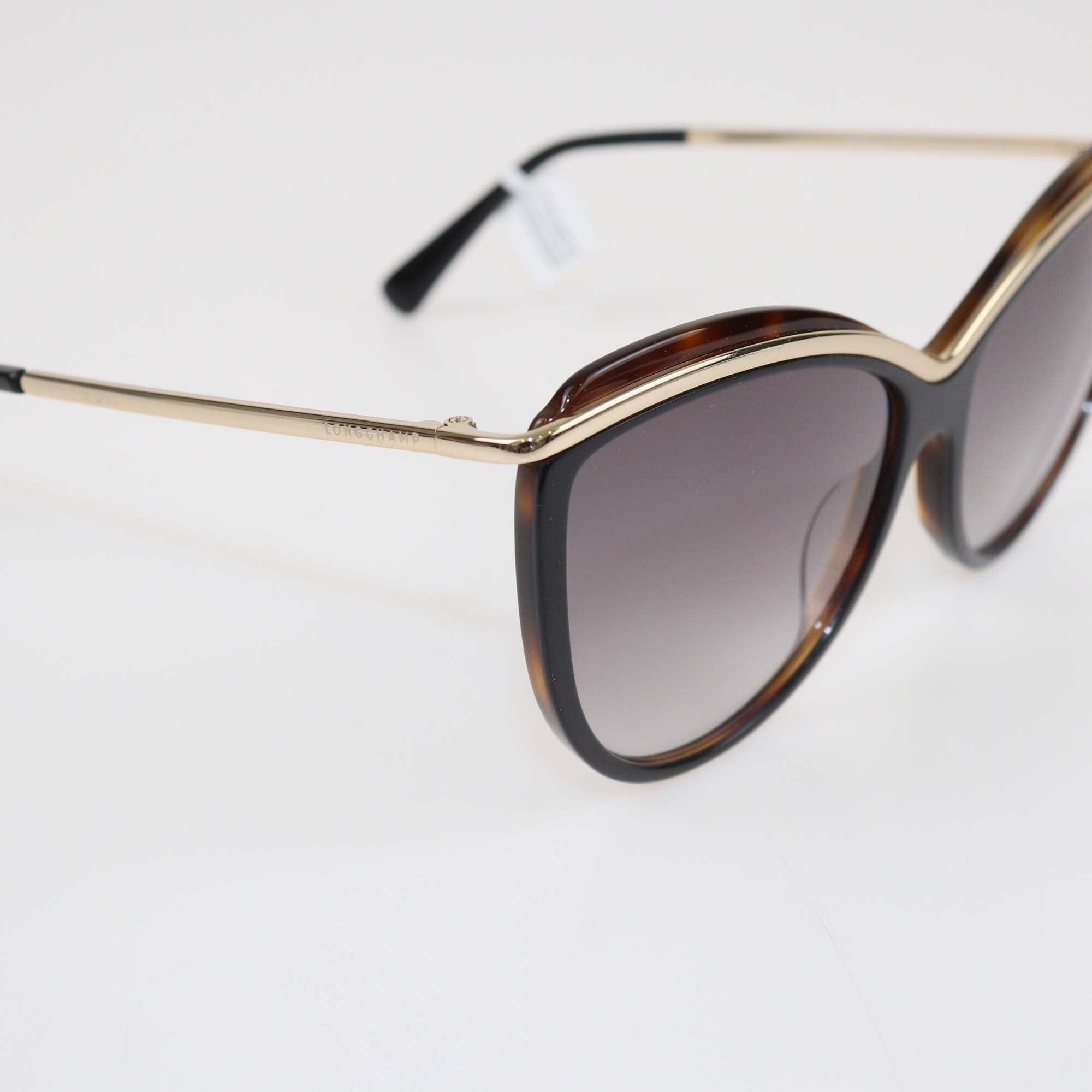 Longchamp Havana/Black Gradient Cat Eye Sunglasses Womens Longchamp 