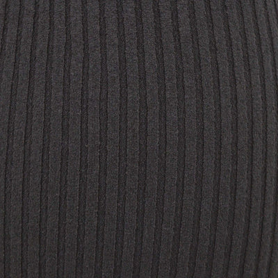 Prada Cotton Blended Knit Logo Embroidered Ribbed Midi Skirt
